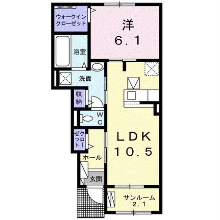 古国府駅 徒歩17分 1階の物件間取画像